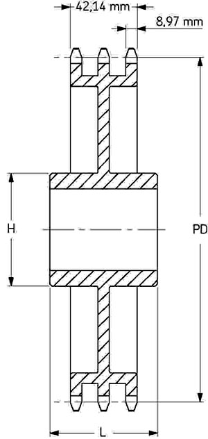 Звездочка PHS 10B-3C76